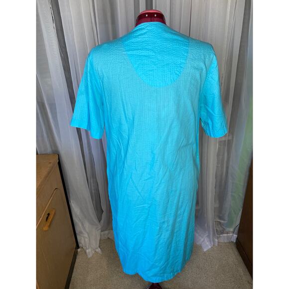 house dress duster embroidered collar pink - Picture 8 of 11